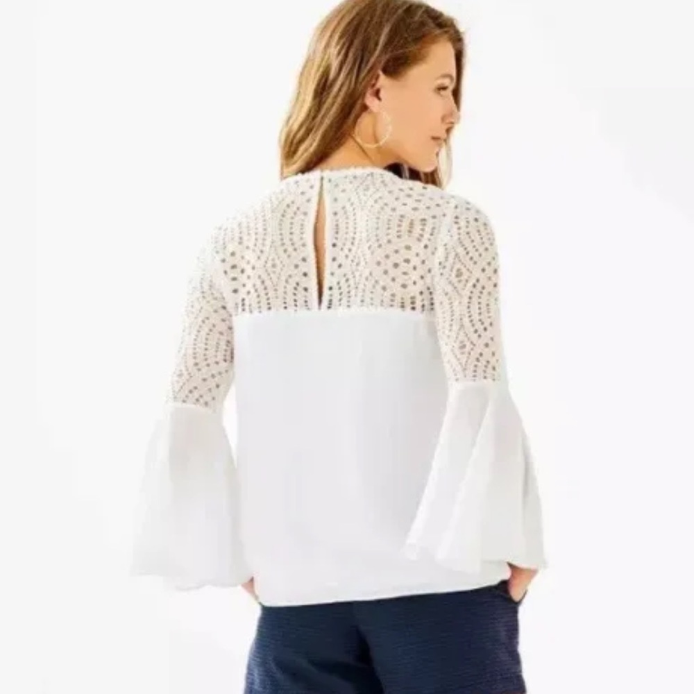 Lilly Pulitzer Women’s Resort White Amenna Top Size 0 NWT - Picture 3 of 7